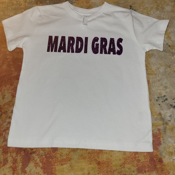 Kids White Mardi Gras T-Shirt - Picture 9 of 10